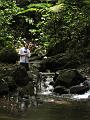 Ross climbing around on the Enbas Saut Falls Hike